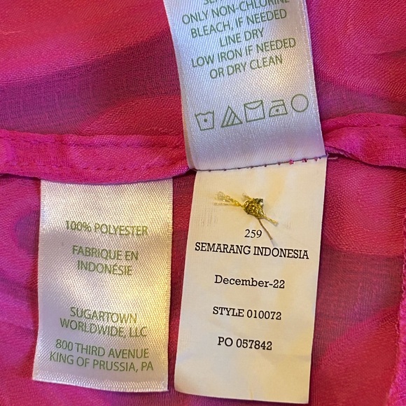 Lilly Pulitzer Natalie Shirtdress Beach Swim Cover Up Neon Pink - Picture 8 of 8